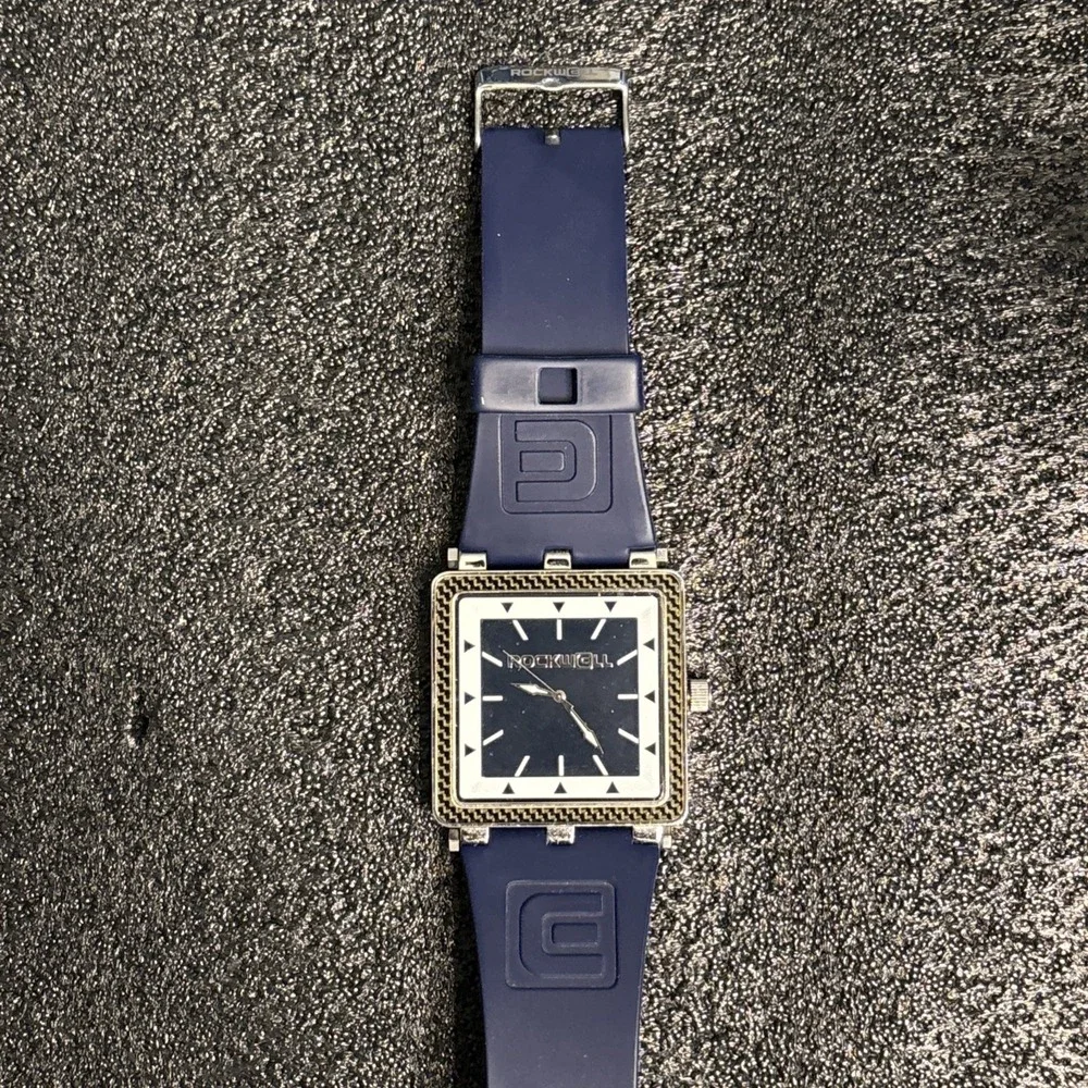 Rockwell The CF Fast and Light Watch Navy Blue Carbon Fiber Square Face 100M‎